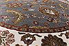 Kashan Grey Round Hand Knotted 50 X 50 Area Rug 250-23433 Thumb 3