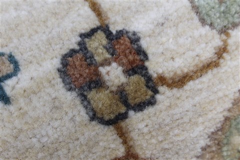 Chobi Grey Round Hand Knotted 411 X 411 Area Rug 250-23436 Image 10