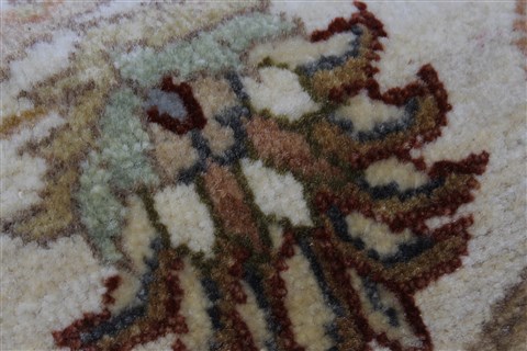 Chobi Grey Round Hand Knotted 411 X 411 Area Rug 250-23436 Image 11