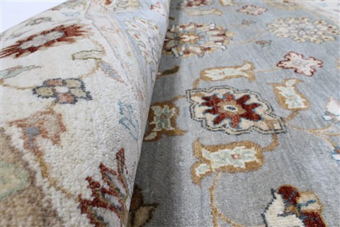Chobi Grey Round Hand Knotted 411 X 411 Area Rug 250-23436 Image 1