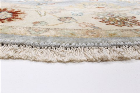 Chobi Grey Round Hand Knotted 411 X 411 Area Rug 250-23436 Image 7