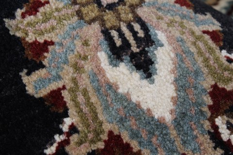 Kashmar Black Round Hand Knotted 411 X 50 Area Rug 250-23445 Image 10