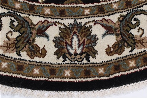 Kashmar Black Round Hand Knotted 411 X 50 Area Rug 250-23445 Image 5