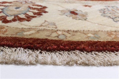 Chobi Brown Round Hand Knotted 50 X 50 Area Rug 250-23447 Image 5