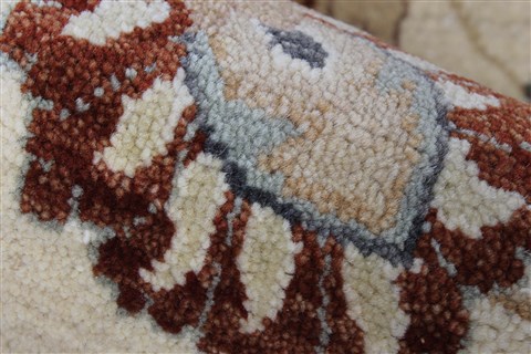 Chobi Brown Round Hand Knotted 50 X 50 Area Rug 250-23447 Image 7