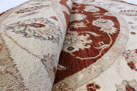 Chobi Brown Round Hand Knotted 50 X 50 Area Rug 250-23447 Image 9