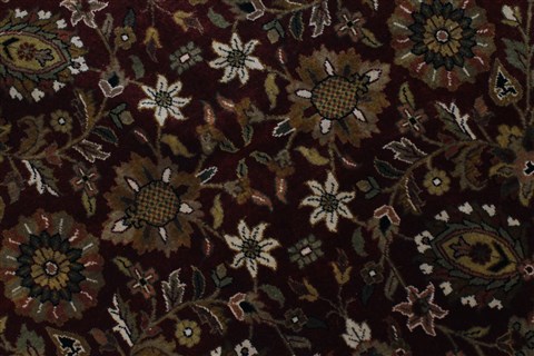 Tabriz Red Round Hand Knotted 411 X 411 Area Rug 250-23451 Image 4