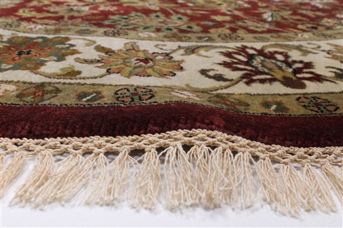 Tabriz Red Round Hand Knotted 411 X 411 Area Rug 250-23451 Image 5