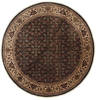 Herati Black Round Hand Knotted 50 X 50  Area Rug 250-23452 Thumb 0