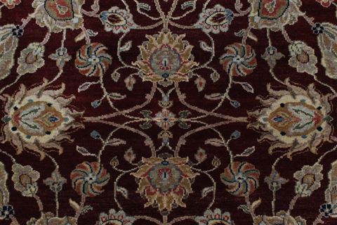 Semnan Red Round Hand Knotted 50 X 50 Area Rug 250-23454 Image 4