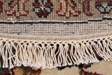 Kashmar Beige Round Hand Knotted 52 X 52 Area Rug 250-23460 Image 11
