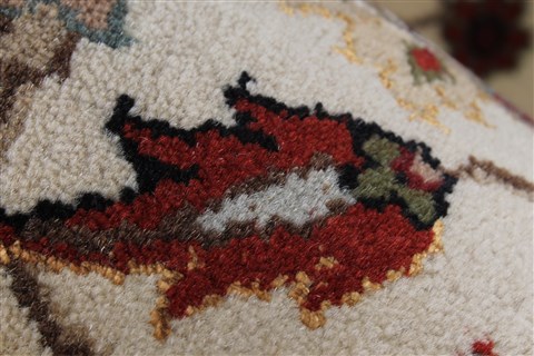Kashmar Beige Round Hand Knotted 52 X 52 Area Rug 250-23460 Image 5