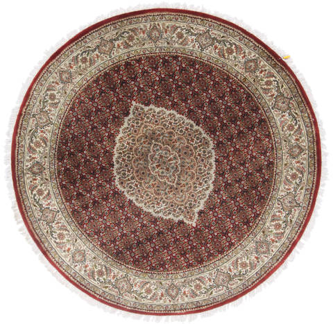 Tabriz Red Round Hand Knotted 411 X 411  Area Rug 250-23463 Image 0