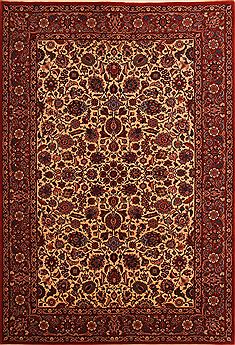 Tabriz Red Hand Knotted 6'5" X 9'7"  Area Rug 100-23476