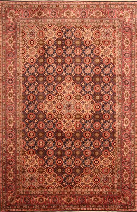 Varamin Brown Hand Knotted 66 X 100 Area Rug 100-23478 Image 0