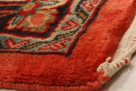 Sarouk Red Square Hand Knotted 70 X 72 Area Rug 100-23481 Image 1
