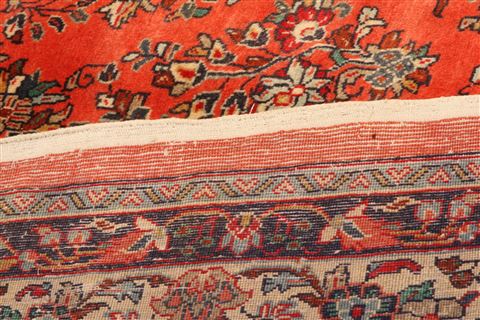 Sarouk Red Square Hand Knotted 70 X 72 Area Rug 100-23481 Image 7