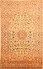 Kashan Beige Hand Knotted 65 X 100  Area Rug 100-23484 Thumb 0