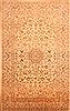 Kashan Beige Hand Knotted 65 X 100 Area Rug 100-23484 Thumb 0