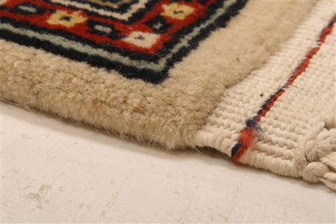 Sarouk Beige Runner Hand Knotted 28 X 108 Area Rug 100-23492 Image 9