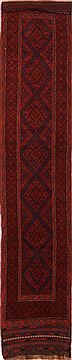 Afghan Baluch Red Runner 6 to 9 ft Wool Carpet 23498