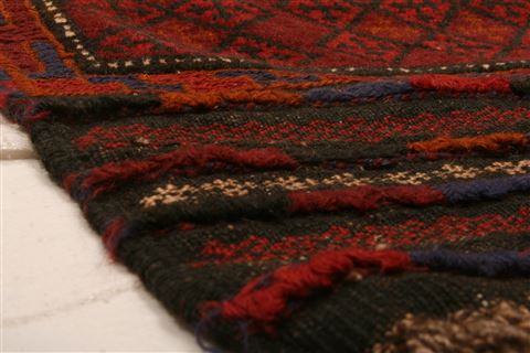 Baluch Red Runner Hand Knotted 22 X 86 Area Rug 100-23499 Image 1