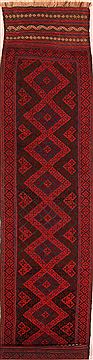Afghan Baluch Red Runner 6 to 9 ft Wool Carpet 23501