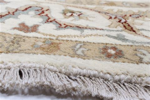 Chobi Beige Round Hand Knotted 510 X 510 Area Rug 250-23504 Image 4