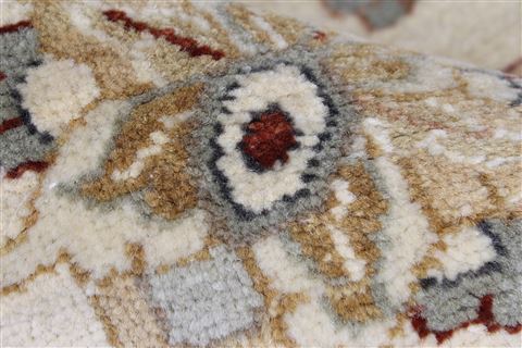 Chobi Beige Round Hand Knotted 510 X 510 Area Rug 250-23504 Image 5