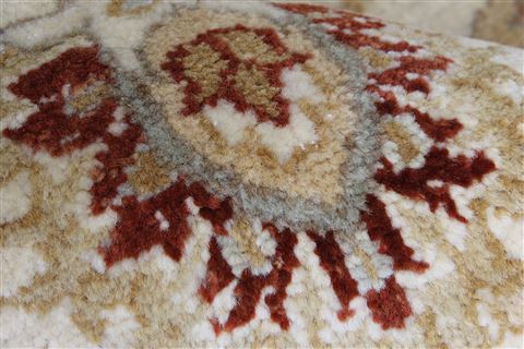 Chobi Beige Round Hand Knotted 510 X 510 Area Rug 250-23504 Image 8