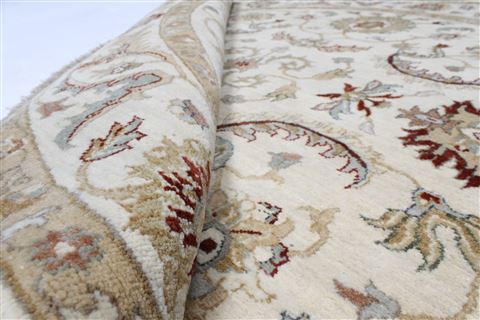 Chobi Beige Round Hand Knotted 510 X 510 Area Rug 250-23504 Image 9