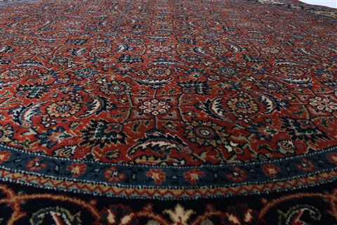 Herati Brown Round Hand Knotted 60 X 60 Area Rug 250-23505 Image 1