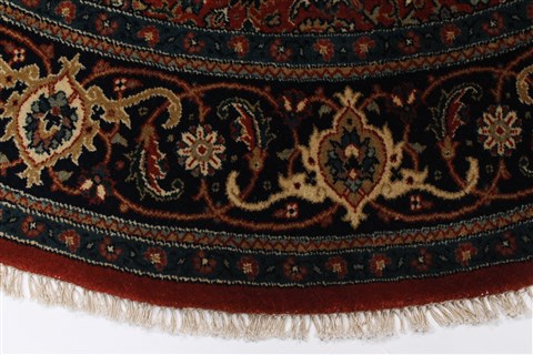 Herati Brown Round Hand Knotted 60 X 60 Area Rug 250-23505 Image 2