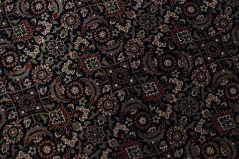 Herati Black Round Hand Knotted 510 X 510 Area Rug 250-23508 Image 5