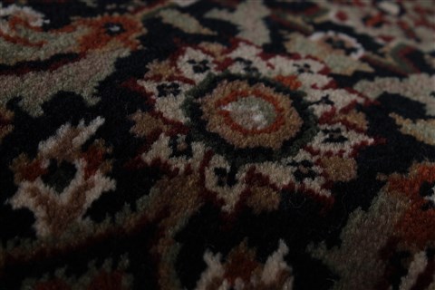 Herati Black Round Hand Knotted 510 X 510 Area Rug 250-23508 Image 8