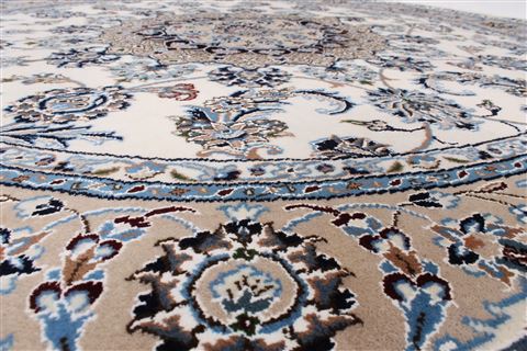 Nain White Round Hand Knotted 60 X 60  Area Rug 250-23510 Image 2