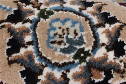 Nain White Round Hand Knotted 60 X 60  Area Rug 250-23510 Image 8