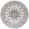 Nain White Round Hand Knotted 60 X 60  Area Rug 250-23510 Thumb 0