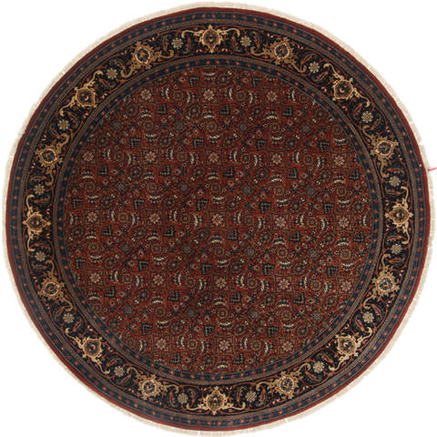 Herati Brown Round Hand Knotted 511 X 511  Area Rug 250-23513 Image 0
