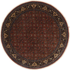 Indian Herati Brown Round 5 to 6 ft Wool Carpet 23513