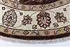 Chobi Brown Round Hand Knotted 60 X 61 Area Rug 250-23523 Thumb 3