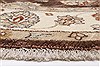 Chobi Brown Round Hand Knotted 60 X 61  Area Rug 250-23523 Thumb 5