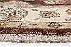 Chobi Brown Round Hand Knotted 60 X 61 Area Rug 250-23523 Thumb 5