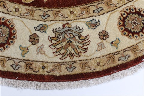 Ziegler Brown Round Hand Knotted 511 X 511 Area Rug 250-23525 Image 3