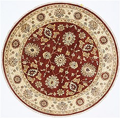 Ziegler Brown Round Hand Knotted 5'11" X 5'11"  Area Rug 250-23525