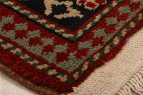 Kazak Brown Runner Hand Knotted 26 X 107 Area Rug 100-23527 Image 9