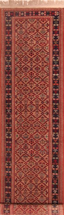 Kazak Brown Runner Hand Knotted 26 X 107 Area Rug 100-23527 Image 0