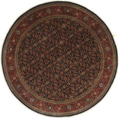 Indian Herati Blue Round 5 to 6 ft Wool Carpet 23528