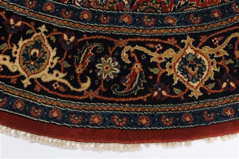Herati Brown Round Hand Knotted 60 X 60 Area Rug 250-23533 Image 3