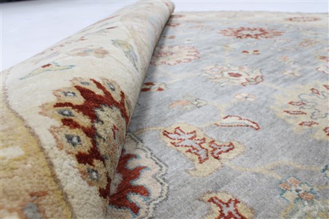 Ziegler Grey Round Hand Knotted 60 X 60 Area Rug 250-23535 Image 10